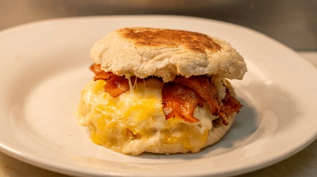 Loaded Breakfast Sandwich.